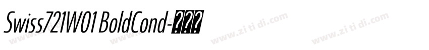 Swiss721W01 BoldCond字体转换